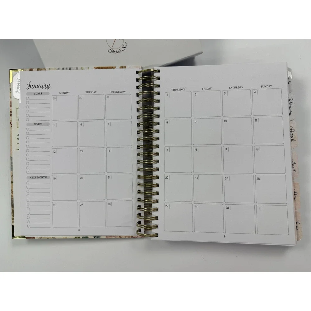 Planner for the Cross Stitcher's Soul 2026 Spiral Bound NIB Damaged Box
